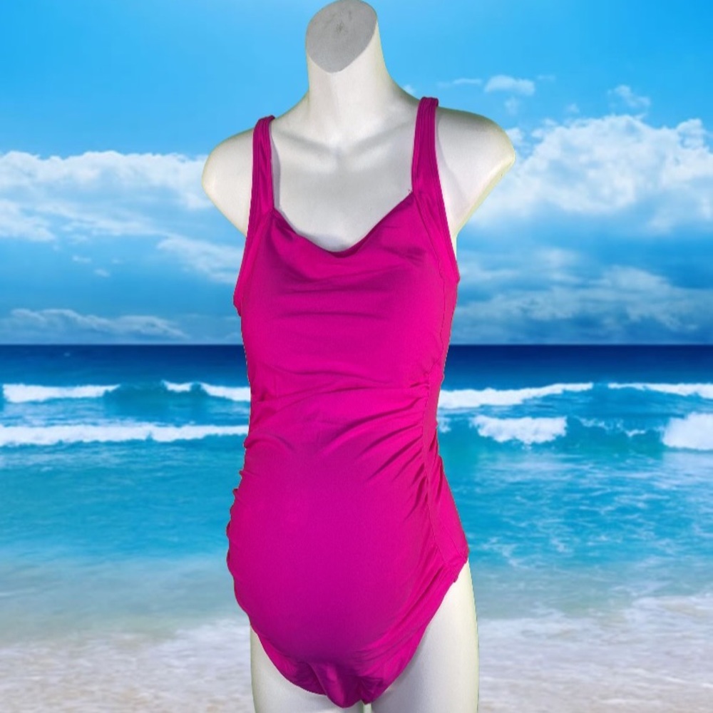 Maternity pink swimsuit